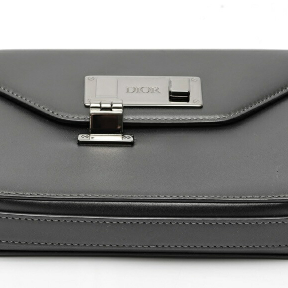 CHRISTIAN DIOR Black Leather Shoulder Bag - Picture 4 of 9